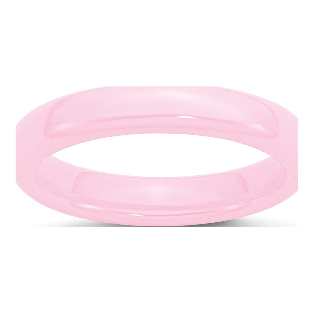Ceramic 4mm Pink Ceramic Wedding Band