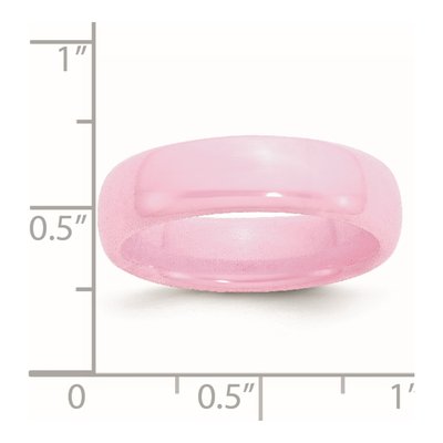 Ceramic 6mm Pink Ceramic Wedding Band – view 8