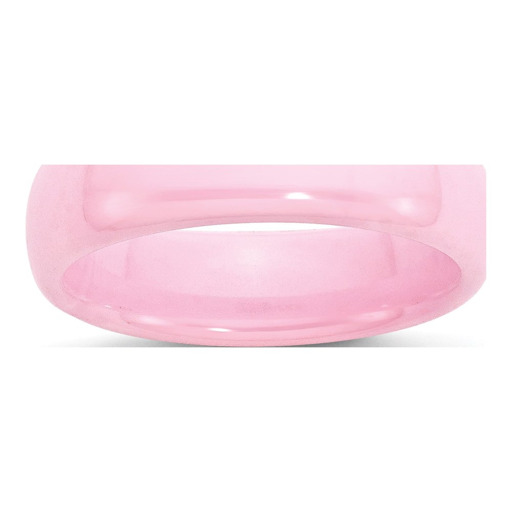 Ceramic 6mm Pink Ceramic Wedding Band