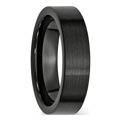 Ceramic 6mm Black Ceramic Comfort-Fit Wedding Band – view 6