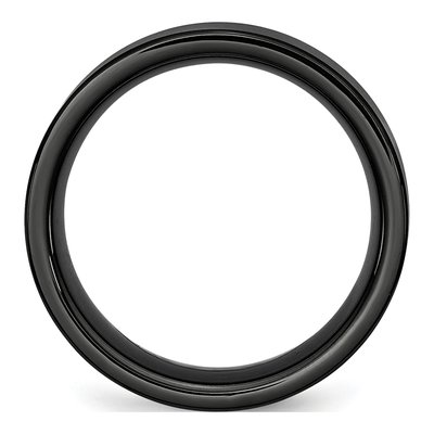Ceramic 8mm Black Ceramic Flat Comfort-Fit Wedding Band – view 4