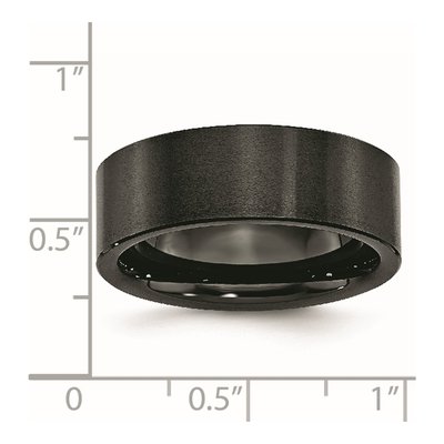 Ceramic 8mm Black Ceramic Flat Comfort-Fit Wedding Band – view 8
