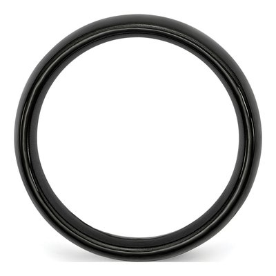Ceramic 6mm Black Ceramic Wedding Band – view 4