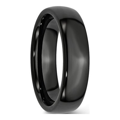Ceramic 6mm Black Ceramic Wedding Band – view 6