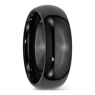 Ceramic 8mm Black Ceramic Wedding Band – view 6