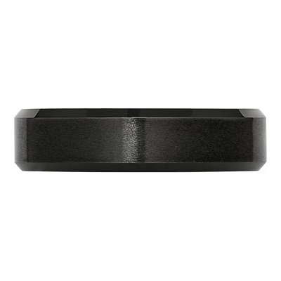 Ceramic 6mm Black Ceramic Beveled Edge Comfort-Fit Wedding Band – view 5