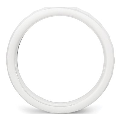 Ceramic 4mm Ceramic Faceted Wedding Band – view 4