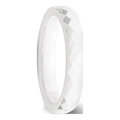 Ceramic 4mm Ceramic Faceted Wedding Band – view 6