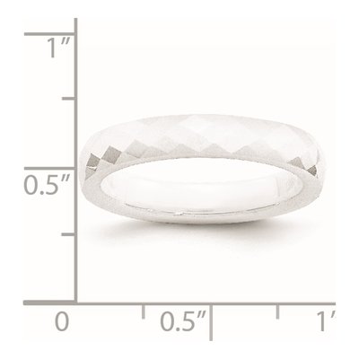 Ceramic 4mm Ceramic Faceted Wedding Band – view 8