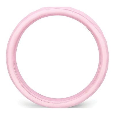 Ceramic 4mm Pink Ceramic Faceted Wedding Band – view 4
