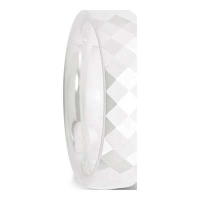 Ceramic 4mm Ceramic Faceted Wedding Band – view 6