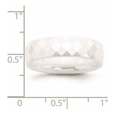 Ceramic 4mm Ceramic Faceted Wedding Band – view 8