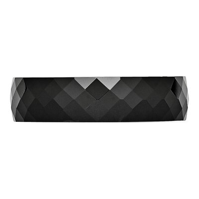 Ceramic 6mm Black Ceramic Faceted Wedding Band – view 5