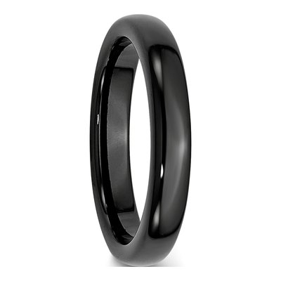 Ceramic 4mm Black Ceramic Wedding Band – view 4