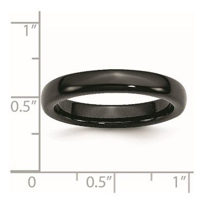 Ceramic 4mm Black Ceramic Wedding Band – view 6