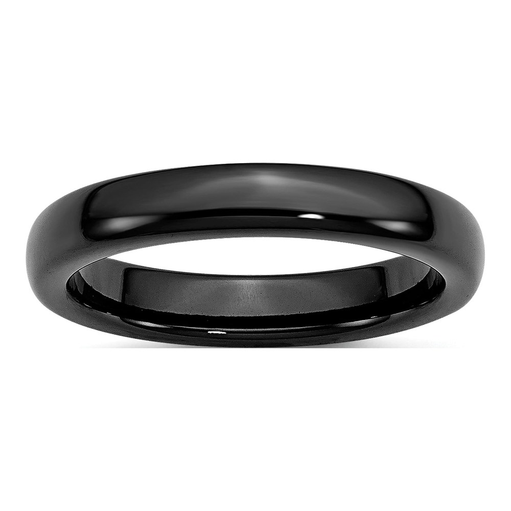 Ceramic 4mm Black Ceramic Wedding Band
