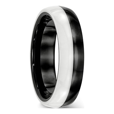 Ceramic 6mm Black Ceramic Wedding Band – view 6