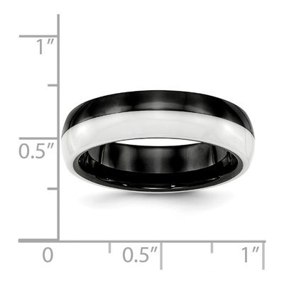 Ceramic 6mm Black Ceramic Wedding Band – view 8
