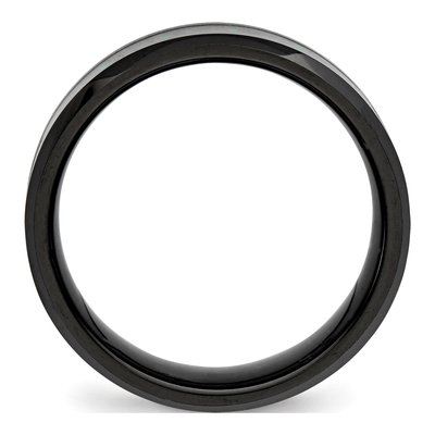 Ceramic 8mm Black Ceramic Comfort-Fit Wedding Band – view 2