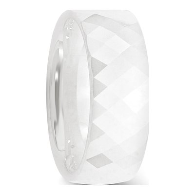 Ceramic 8mm Ceramic Faceted Wedding Band – view 6