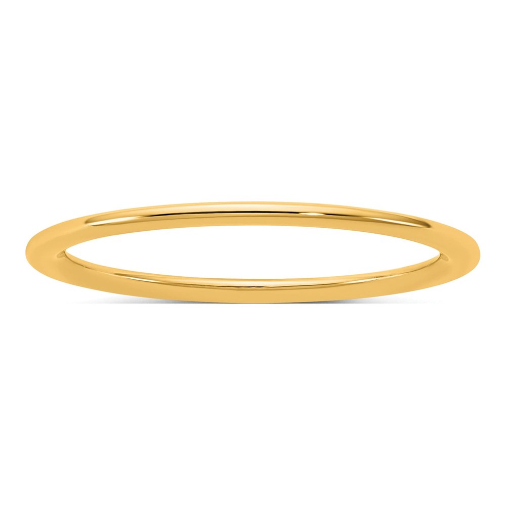 14K Yellow Gold 1mm Standard Comfort Fit Band Size 4