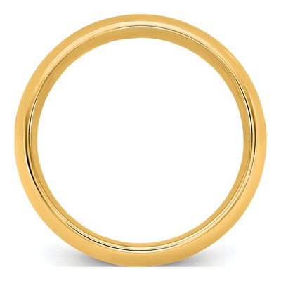 14K Yellow Gold 1mm Domed Comfort-Fit Wedding Band – view 2