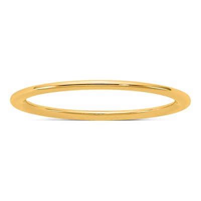 14K Yellow Gold 1mm Domed Comfort-Fit Wedding Band