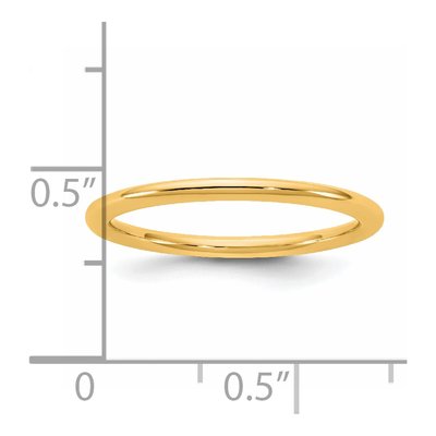 14K Yellow Gold 1.5mm Domed Comfort-Fit Wedding Band – view 4