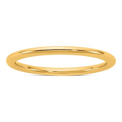 14K Yellow Gold 1.5mm Domed Comfort-Fit Wedding Band