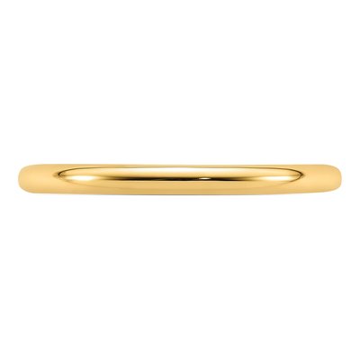 14K Yellow Gold 2mm Domed Comfort-Fit Wedding Band – view 5