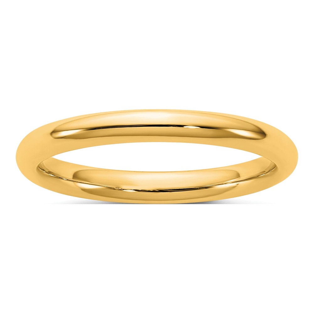 14K Yellow Gold 2.5mm Standard Comfort Fit Band Size 7.5