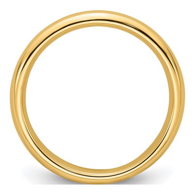 14K Yellow Gold 3mm Domed Comfort-Fit Wedding Band – view 3