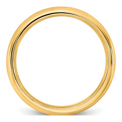 14K Yellow Gold 3.5mm Domed Comfort-Fit Wedding Band – view 2