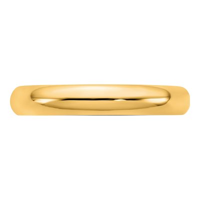 14K Yellow Gold 3.5mm Domed Comfort-Fit Wedding Band – view 3