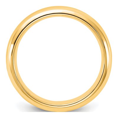 14K Yellow Gold 4mm Domed Comfort-Fit Wedding Band – view 2