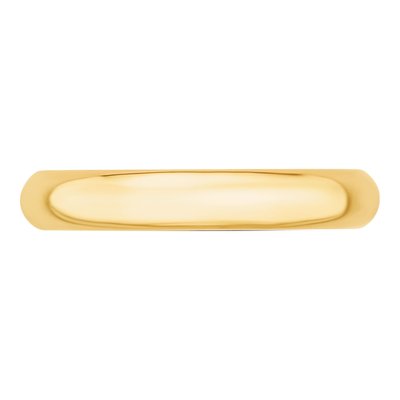 14K Yellow Gold 4mm Domed Comfort-Fit Wedding Band – view 3