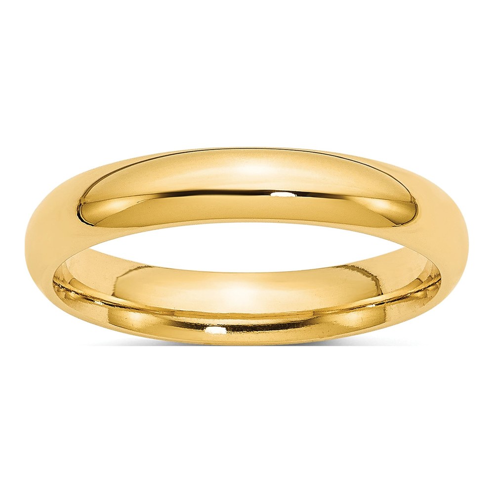 14K Yellow Gold 4mm Domed Comfort-Fit Wedding Band