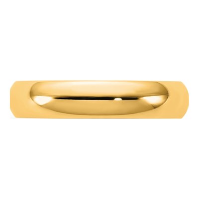 14K Yellow Gold 4.5mm Domed Comfort-Fit Wedding Band – view 3