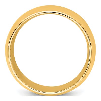 14K Yellow Gold 4.5mm Domed Comfort-Fit Wedding Band – view 2