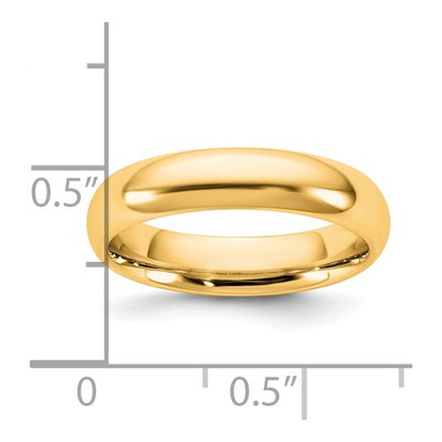 14K Yellow Gold 4.5mm Domed Comfort-Fit Wedding Band – view 4