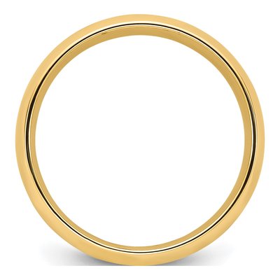 14K Yellow Gold 5mm Domed Comfort-Fit Wedding Band – view 3