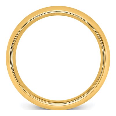 14K Yellow Gold 5.5mm Domed Comfort-Fit Wedding Band – view 2