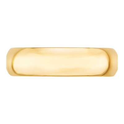 14K Yellow Gold 6mm Domed Comfort-Fit Wedding Band – view 4