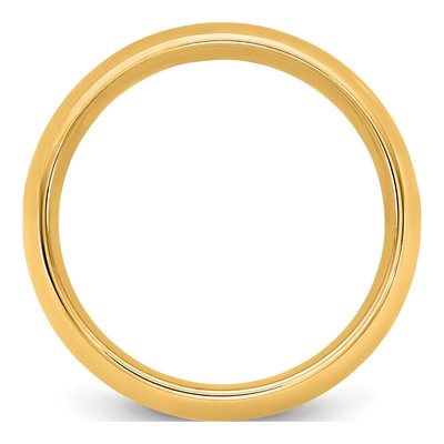 14K Yellow Gold 6.5mm Domed Comfort-Fit Wedding Band – view 2