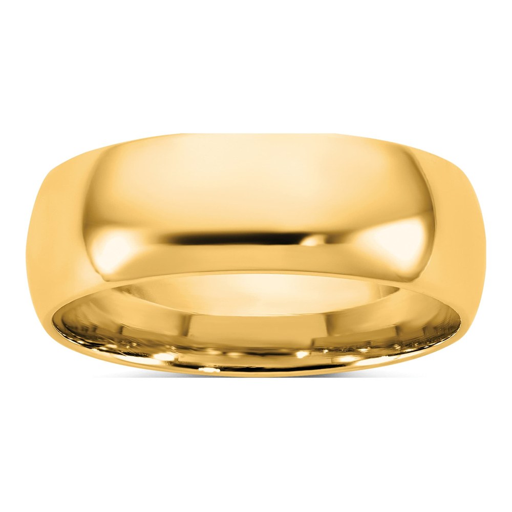 14K Yellow Gold 6.5mm Standard Comfort Fit Band Size 6.5