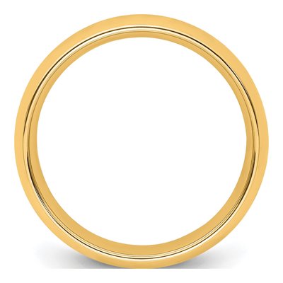 14K Yellow Gold 7mm Domed Comfort-Fit Wedding Band – view 2