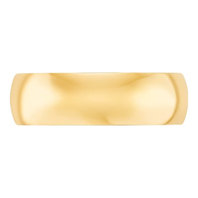 14K Yellow Gold 7mm Domed Comfort-Fit Wedding Band – view 3