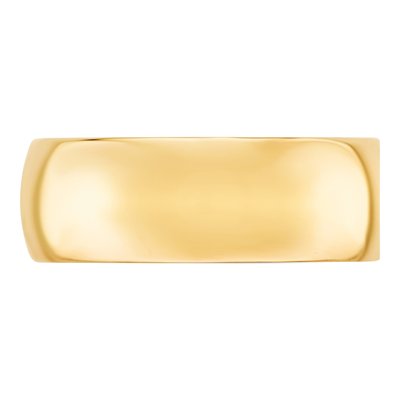 14K Yellow Gold 8mm Domed Comfort-Fit Wedding Band – view 4
