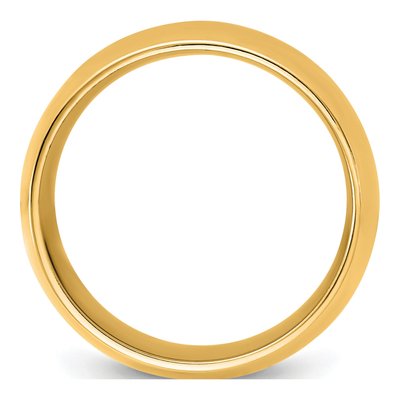 14K Yellow Gold 10mm Domed Comfort-Fit Wedding Band – view 2