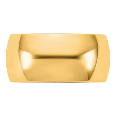 14K Yellow Gold 10mm Domed Comfort-Fit Wedding Band – view 3